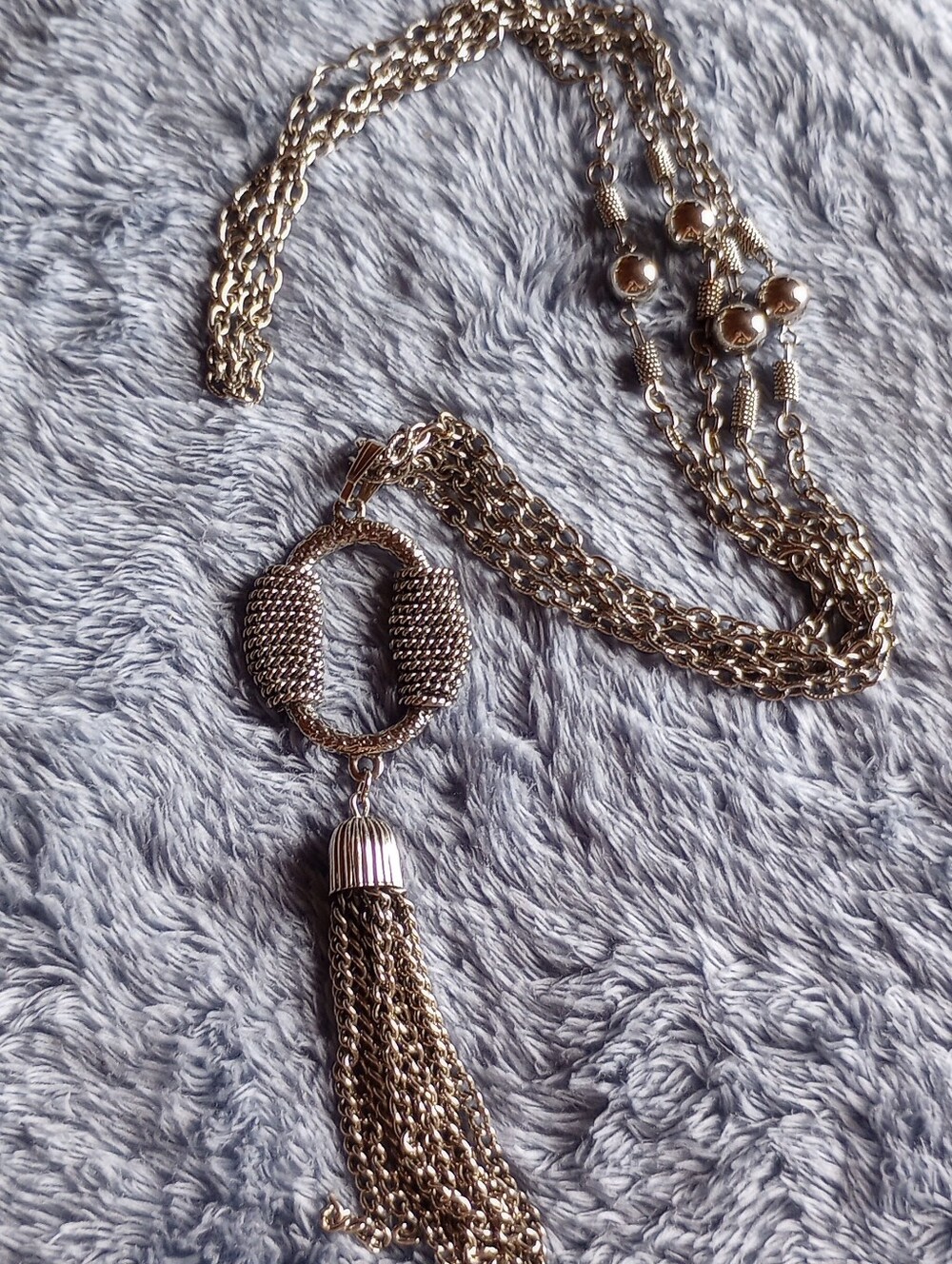 Vintage Sarah Coventry "Waterfall" Pendant Tassel Necklace,.1970s